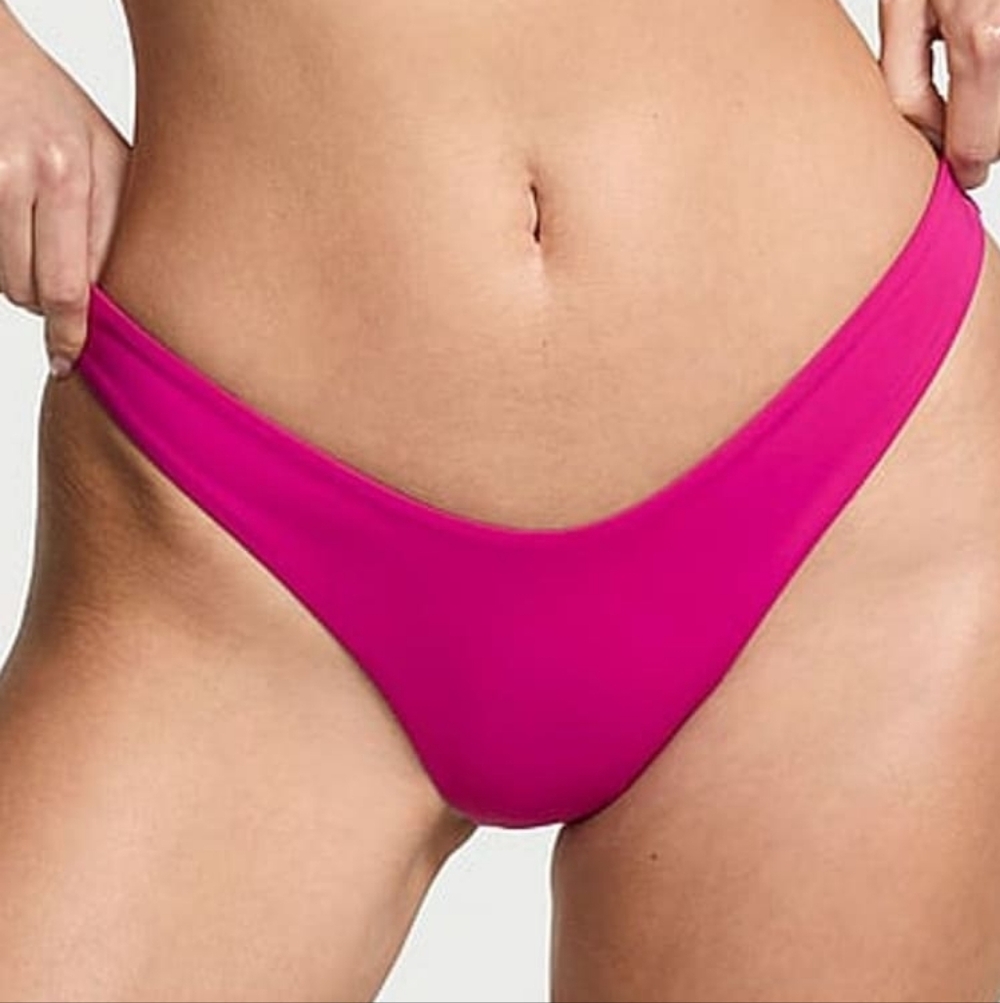 PINK Victoria's Secret Neon Pink Bikini Bottoms Size Large - New with tags